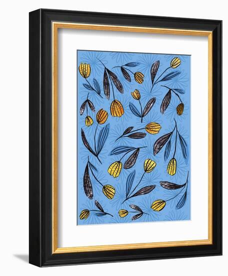 Yellow Florals Print-Cody Alice Moore-Framed Art Print