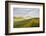 Yellow flowers and rainbow frame the green hills of Crete Senesi (Senese Clays), Province of Siena,-Roberto Moiola-Framed Photographic Print