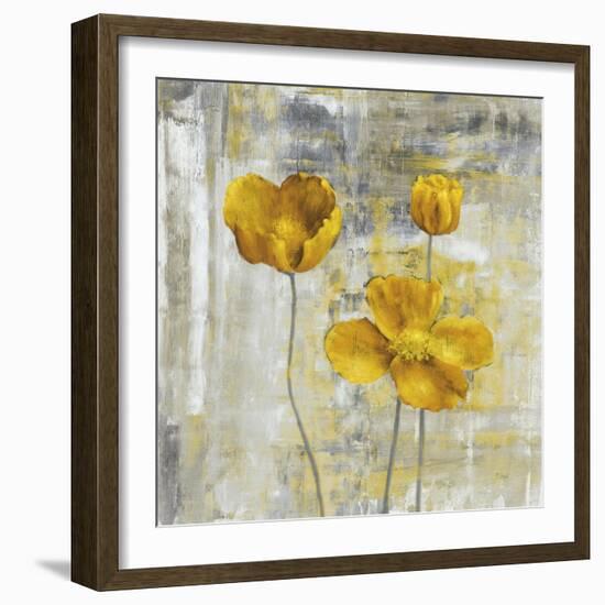 Yellow Flowers II-Carol Black-Framed Art Print