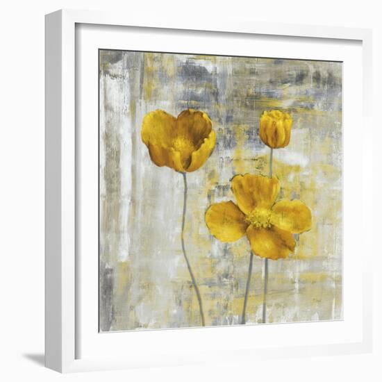 Yellow Flowers II-Carol Black-Framed Art Print