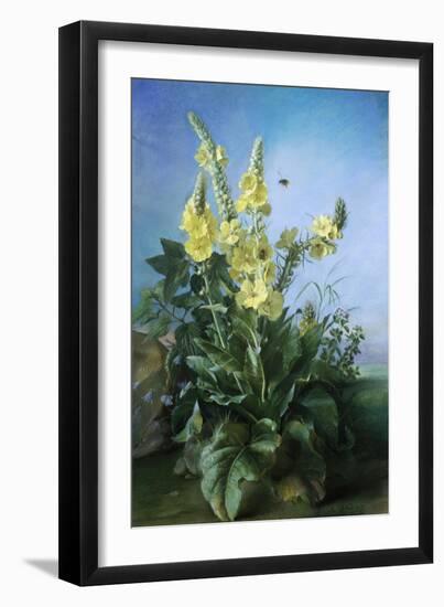 Yellow Flowers in Front of the Blue Sky-Louis-Apollinaire Sicard-Framed Giclee Print