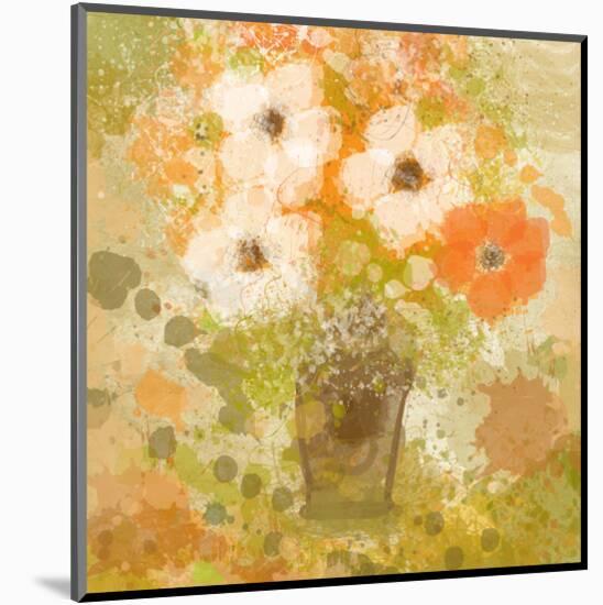 Yellow Flowers in Vase-Irena Orlov-Mounted Art Print