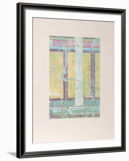 Yellow Fragment With Column II-Peter Saari-Framed Collectable Print