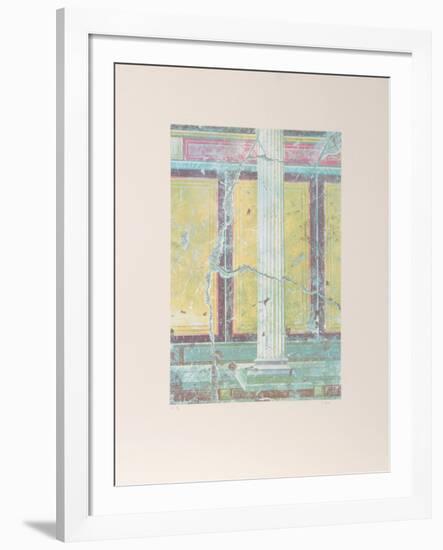 Yellow Fragment With Column II-Peter Saari-Framed Collectable Print