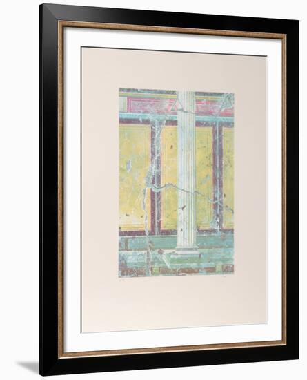 Yellow Fragment With Column II-Peter Saari-Framed Collectable Print