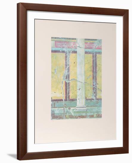 Yellow Fragment With Column II-Peter Saari-Framed Collectable Print