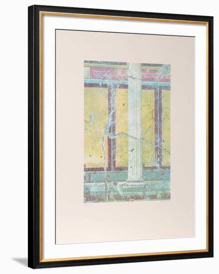 Yellow Fragment With Column II-Peter Saari-Framed Collectable Print