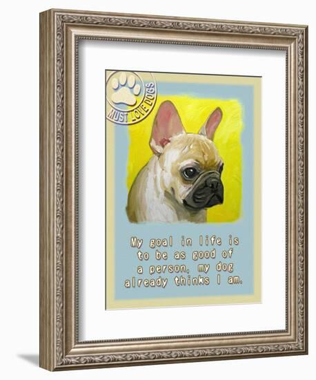 Yellow French Bulldog-Cathy Cute-Framed Giclee Print