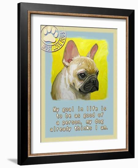 Yellow French Bulldog-Cathy Cute-Framed Giclee Print