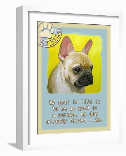 Yellow French Bulldog-Cathy Cute-Framed Giclee Print