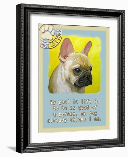 Yellow French Bulldog-Cathy Cute-Framed Giclee Print