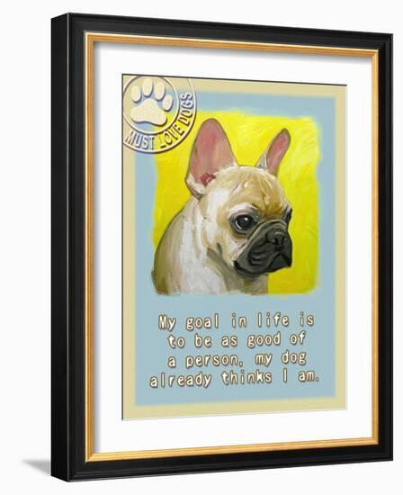 Yellow French Bulldog-Cathy Cute-Framed Giclee Print