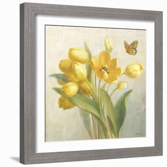 Yellow French Tulips-Danhui Nai-Framed Art Print