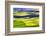 Yellow Green Wheat Fields Black Dirt Fallow Land from Steptoe Butte at Palouse, Washington State-William Perry-Framed Photographic Print