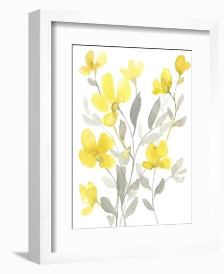 Yellow & Grey Garden I-Jennifer Goldberger-Framed Premium Giclee Print