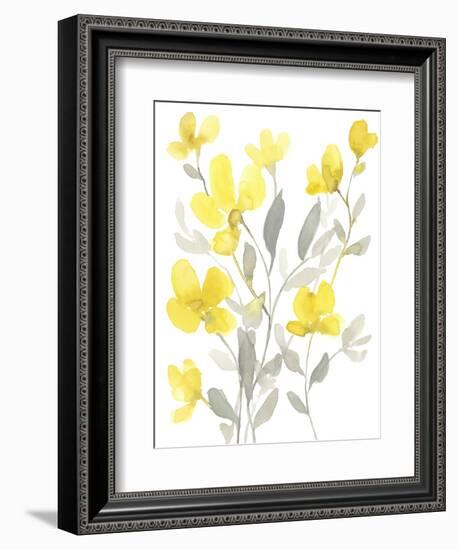 Yellow & Grey Garden I-Jennifer Goldberger-Framed Premium Giclee Print