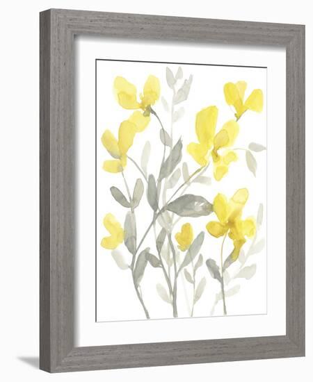 Yellow & Grey Garden II-Jennifer Goldberger-Framed Art Print