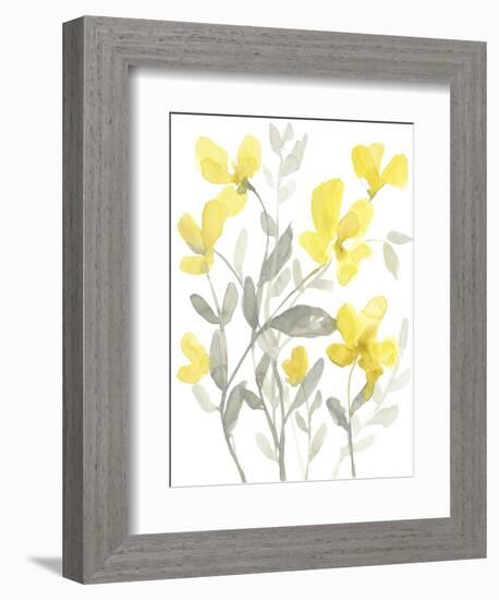 Yellow & Grey Garden II-Jennifer Goldberger-Framed Premium Giclee Print