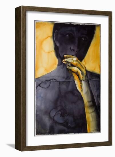 Yellow Hand – the Dirty Yellow Series, 2016 (W/C on Arches Paper)-Graham Dean-Framed Giclee Print