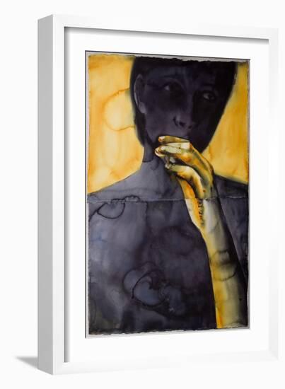 Yellow Hand – the Dirty Yellow Series, 2016 (W/C on Arches Paper)-Graham Dean-Framed Giclee Print