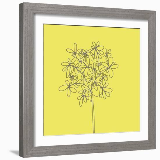 Yellow Happy Flower-Jan Weiss-Framed Art Print