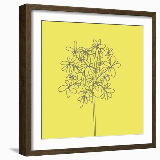 Yellow Happy Flower-Jan Weiss-Framed Art Print