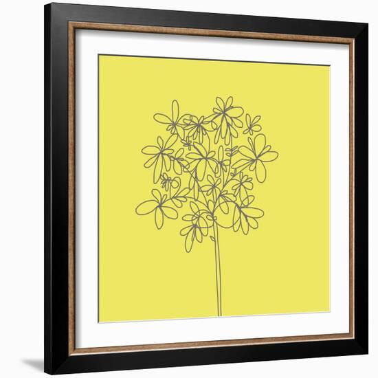 Yellow Happy Flower-Jan Weiss-Framed Art Print