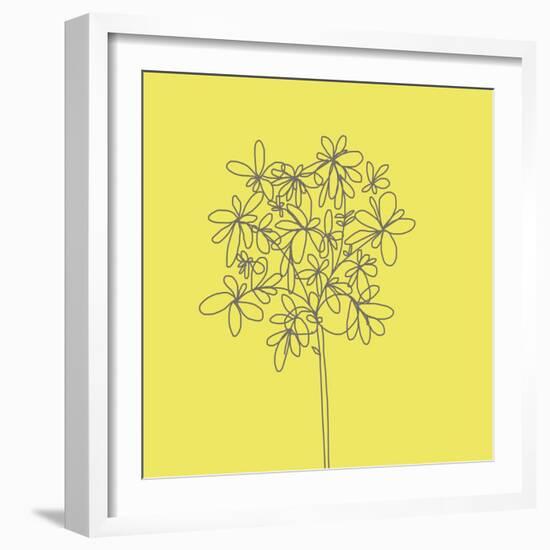 Yellow Happy Flower-Jan Weiss-Framed Art Print