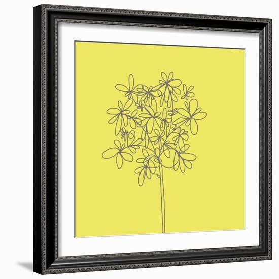 Yellow Happy Flower-Jan Weiss-Framed Art Print