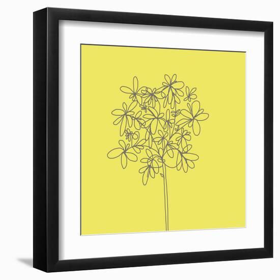 Yellow Happy Flower-Jan Weiss-Framed Art Print