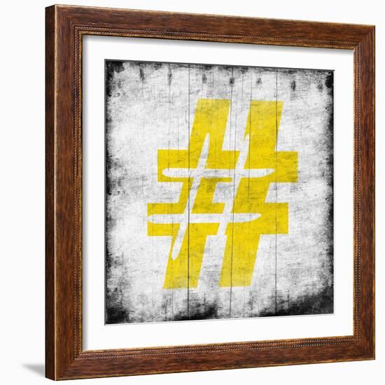 Yellow Hash-Jace Grey-Framed Art Print