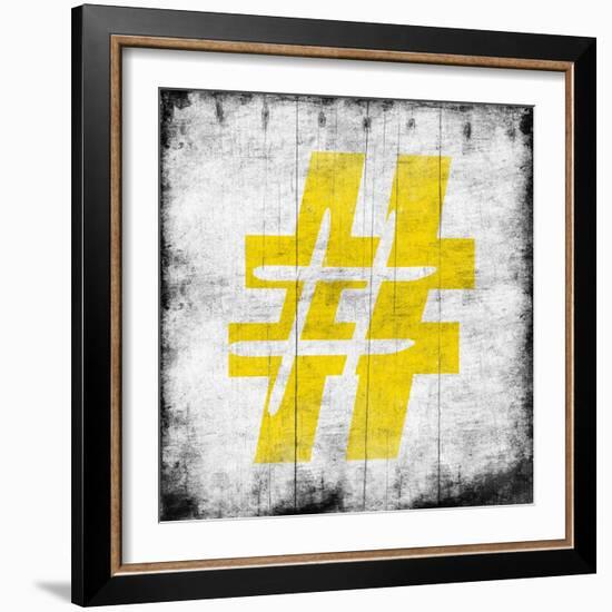 Yellow Hash-Jace Grey-Framed Art Print