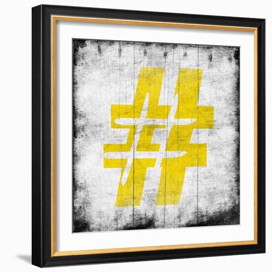 Yellow Hash-Jace Grey-Framed Art Print