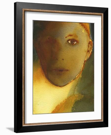 Yellow Head, 2020 (W/C on Arches)-Graham Dean-Framed Giclee Print