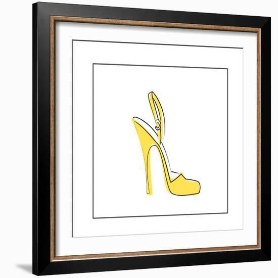 Yellow High Heeled Shoe-null-Framed Giclee Print