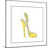 Yellow High Heeled Shoe-null-Mounted Giclee Print