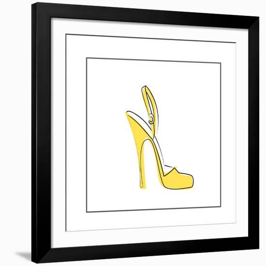 Yellow High Heeled Shoe-null-Framed Giclee Print