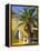 Yellow House and Palm Tree, Villefranche Sur Mer, Cote d'Azur, Provence, France, Europe-John Miller-Framed Premier Image Canvas