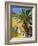 Yellow House and Palm Tree, Villefranche Sur Mer, Cote d'Azur, Provence, France, Europe-John Miller-Framed Photographic Print