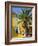 Yellow House and Palm Tree, Villefranche Sur Mer, Cote d'Azur, Provence, France, Europe-John Miller-Framed Photographic Print