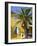 Yellow House and Palm Tree, Villefranche Sur Mer, Cote d'Azur, Provence, France, Europe-John Miller-Framed Photographic Print