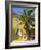 Yellow House and Palm Tree, Villefranche Sur Mer, Cote d'Azur, Provence, France, Europe-John Miller-Framed Photographic Print