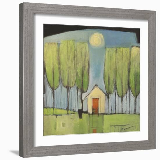 Yellow House in Woods-Tim Nyberg-Framed Giclee Print