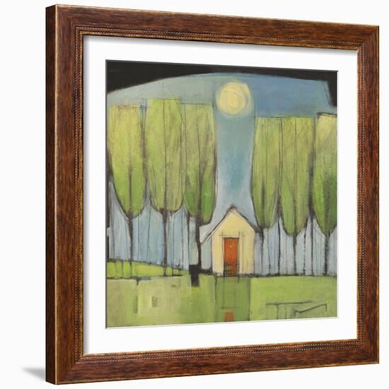 Yellow House in Woods-Tim Nyberg-Framed Giclee Print