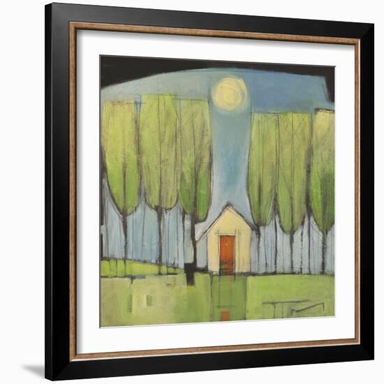 Yellow House in Woods-Tim Nyberg-Framed Giclee Print