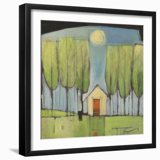 Yellow House in Woods-Tim Nyberg-Framed Giclee Print