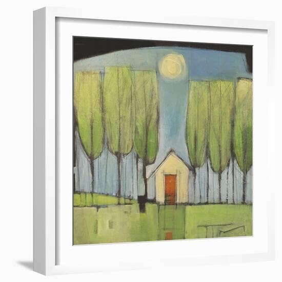 Yellow House in Woods-Tim Nyberg-Framed Giclee Print