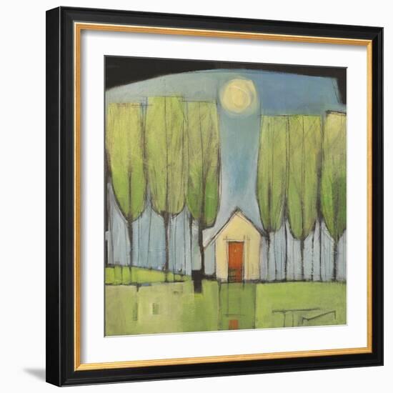 Yellow House in Woods-Tim Nyberg-Framed Giclee Print