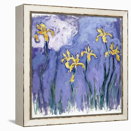 Yellow Iris with Pink Cloud, C.1918-Claude Monet-Framed Premier Image Canvas
