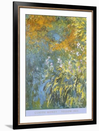 Yellow Iris-Claude Monet-Framed Art Print